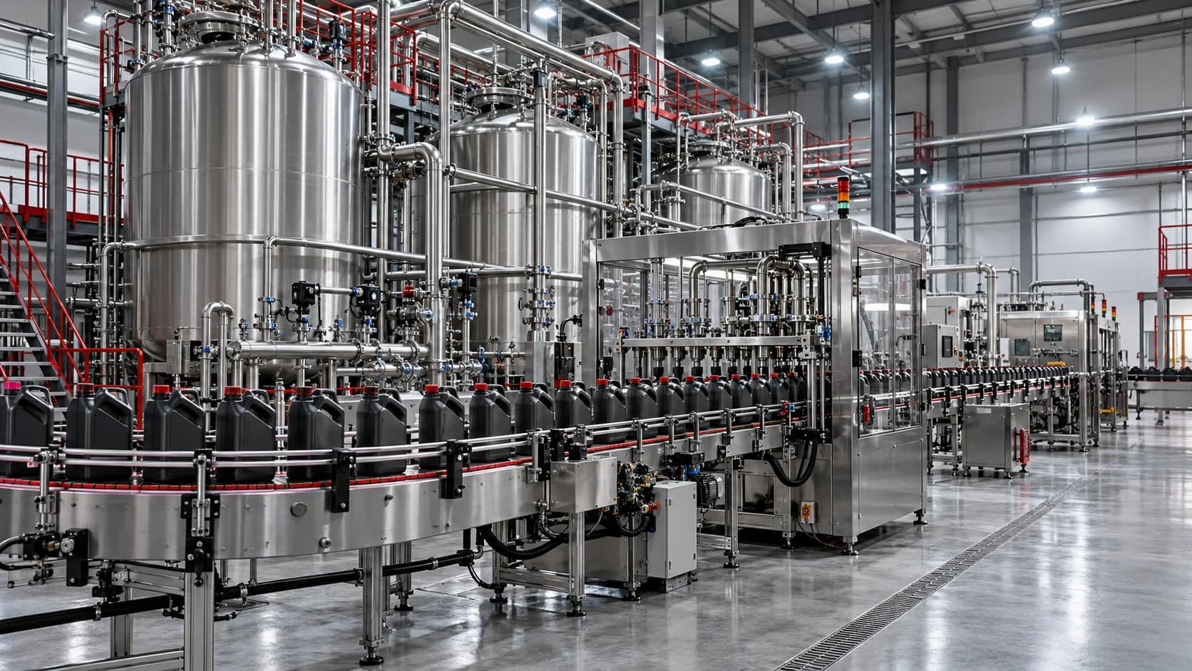Produktionslinie für Kühlflüssigkeiten bei HEN Premium